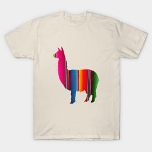 Llama Native Textile Pattern T-Shirt